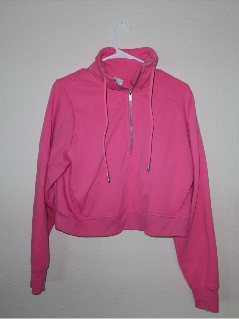 Unbranded Pink Quarter-Zip Pullover Sweatshirt